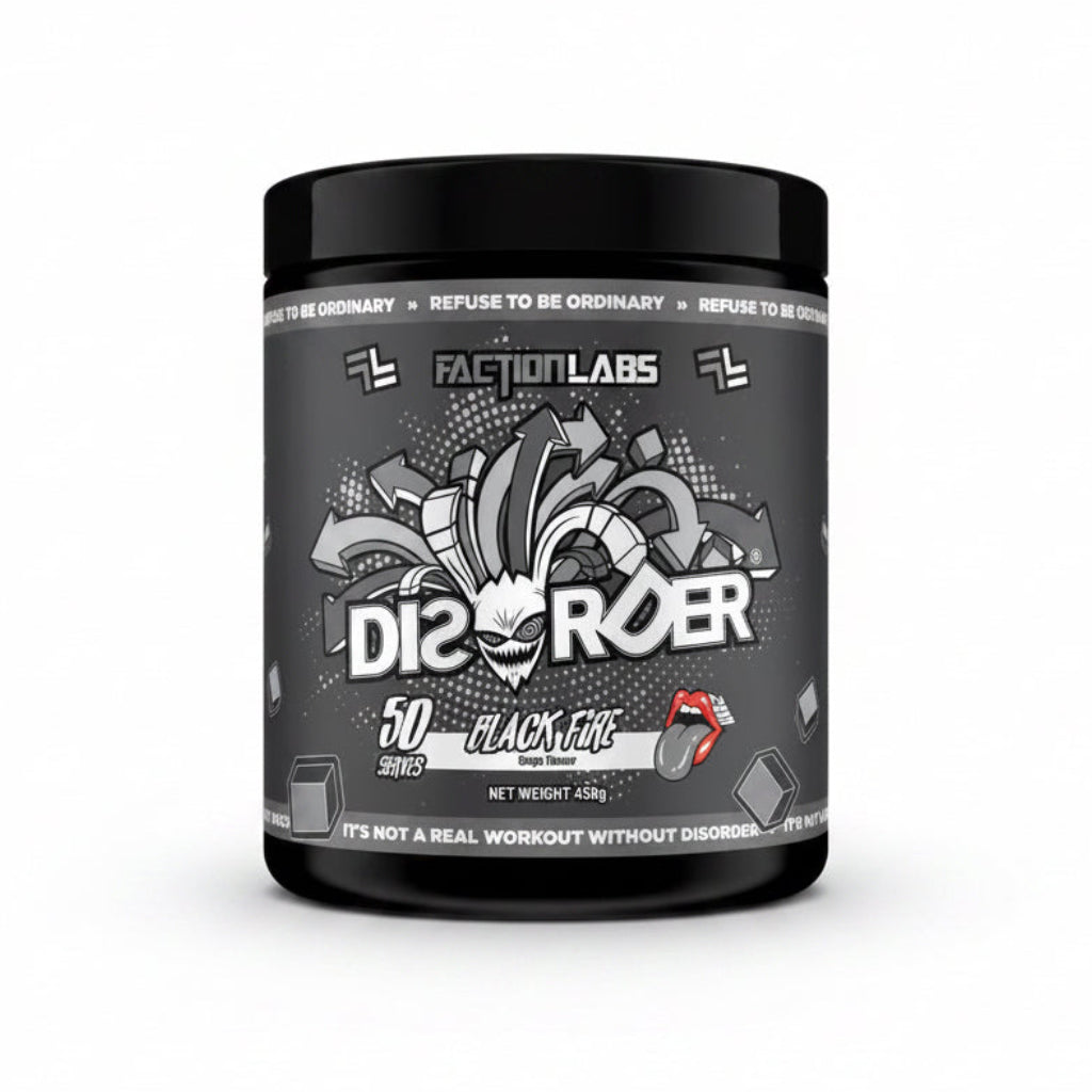 Disorder Faction Labs Pre-Workout -Black Fire (Grape Flavour) (450g | 50 Serves)