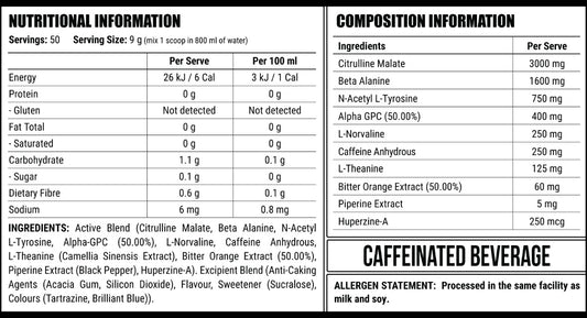 Disorder Faction Labs Pre-Workout - Green Haze (Passion Fruit Flavour) (450g | 50 Serves)