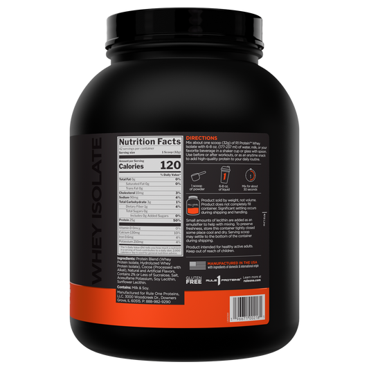 Rule 1 Whey Protein Isolate - Chocolate Biscuit (3lb)