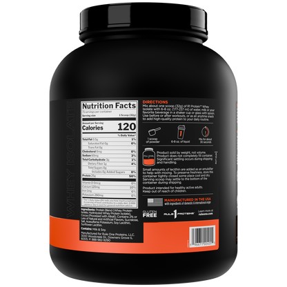 Rule 1 Protein Whey Isolate - Chocolate Fudge 5lb