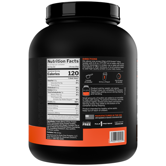 Rule 1 Protein Whey Isolate - Chocolate Fudge 5lb