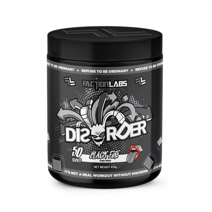 Disorder Faction Labs Pre-Workout - Black Fire (Grape Flavour) (450g | 50 Serves)