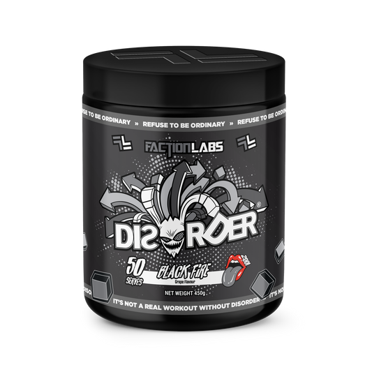 Disorder Faction Labs Pre-Workout - Black Fire (Grape Flavour) (450g | 50 Serves)