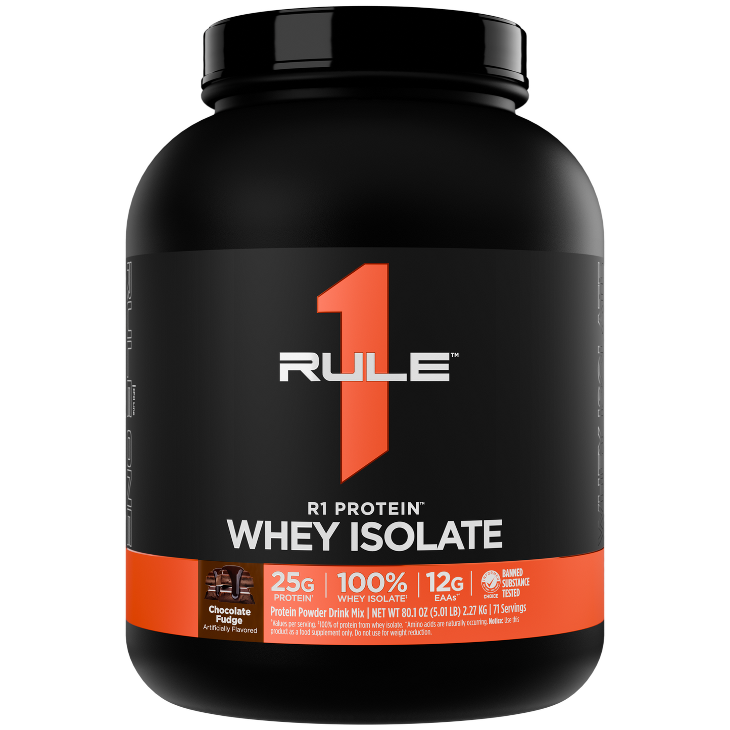 Rule 1 Protein Whey Isolate - Chocolate Fudge 5lb