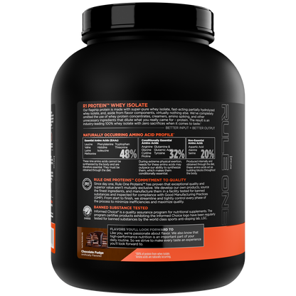 Rule 1 Protein Whey Isolate - Chocolate Fudge 5lb
