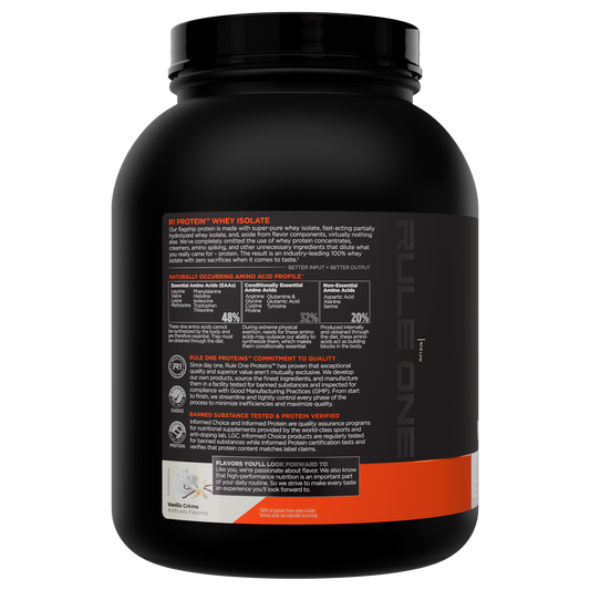 Rule 1 Whey Protein Isolate - Vanilla Crème (3lb)