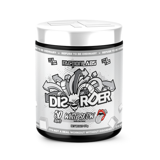 Disorder Faction Labs Pre-Workout - White Snow (Vanilla Cola Flavour) (450g | 50 Serves)