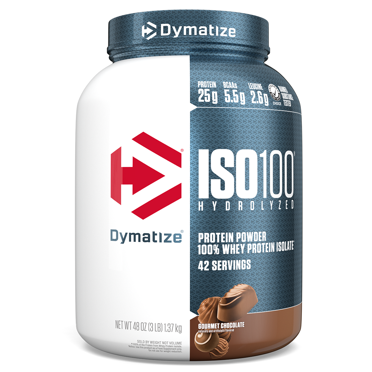 Dymatize ISO100 Hydrolyzed Whey Protein Isolate - Gourmet Chocolate (3lb)