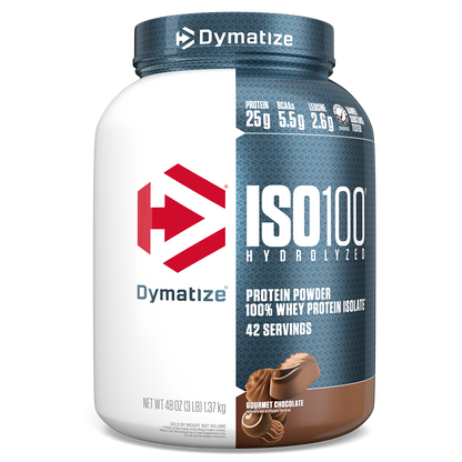Dymatize ISO100 Hydrolyzed Whey Protein Isolate - Gourmet Chocolate (3lb)