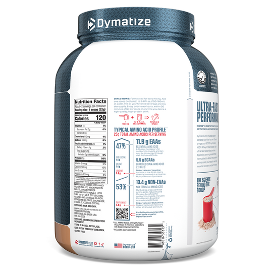 Dymatize ISO100 Hydrolyzed Whey Protein Isolate - Gourmet Chocolate (3lb)