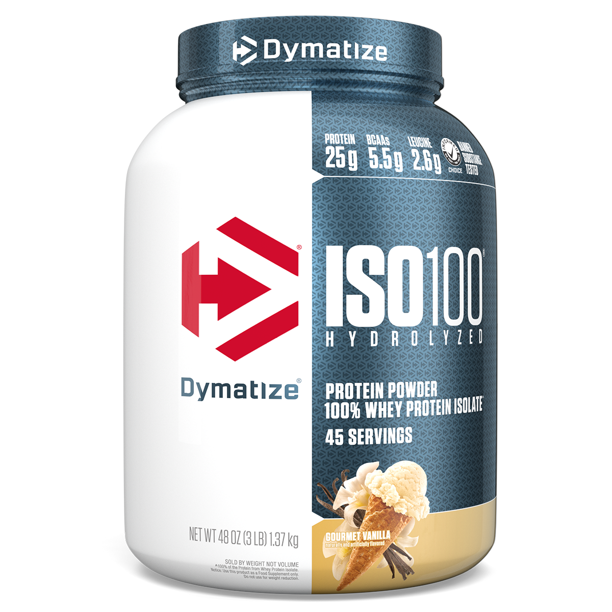 Dymatize ISO100 Hydrolyzed Whey Protein Isolate - Gourmet Vanilla (3lb)