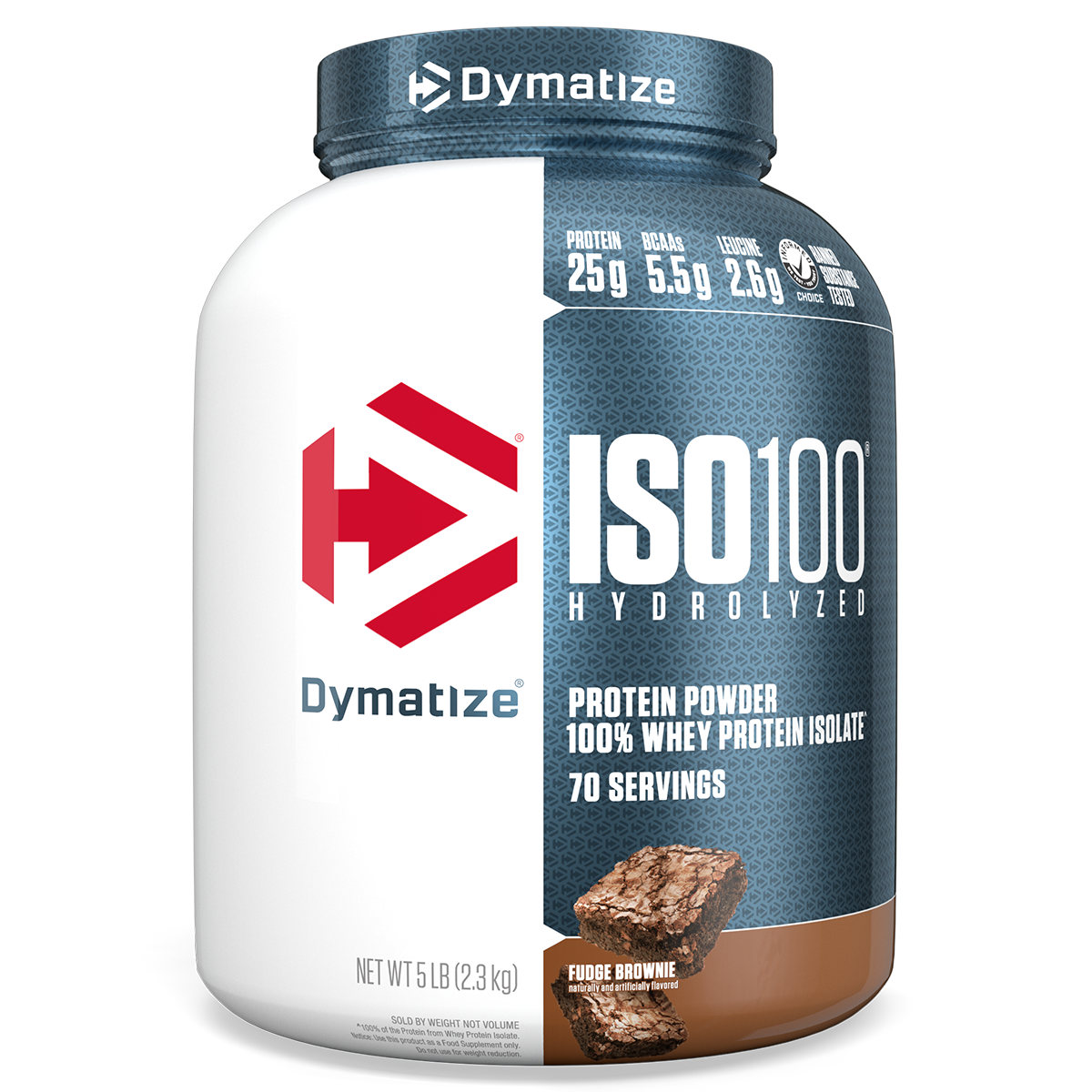 Dymatize ISO100 Hydrolyzed Whey Protein Isolate - Fudge Brownie (5lb)