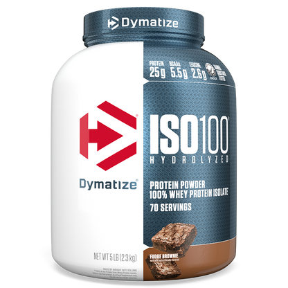 Dymatize ISO100 Hydrolyzed Whey Protein Isolate - Fudge Brownie (5lb)