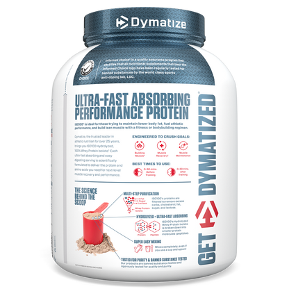 Dymatize ISO100 Hydrolyzed Whey Protein Isolate - Fudge Brownie (5lb)