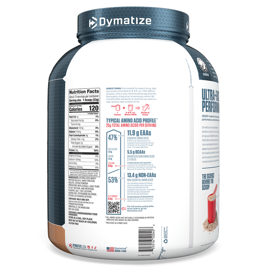 Dymatize ISO100 Hydrolyzed Whey Protein Isolate - Fudge Brownie (5lb)