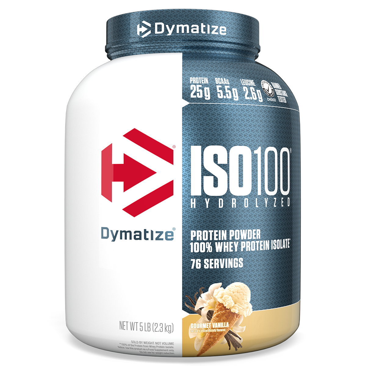 Dymatize ISO100 Hydrolyzed Whey Protein Isolate - Gourmet Vanilla (5lb)