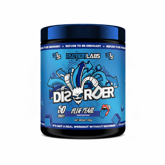 Disorder Faction Labs Pre-Workout - Blue Pearl (Candy Bomb Flavour) (450g | 50 Serves)