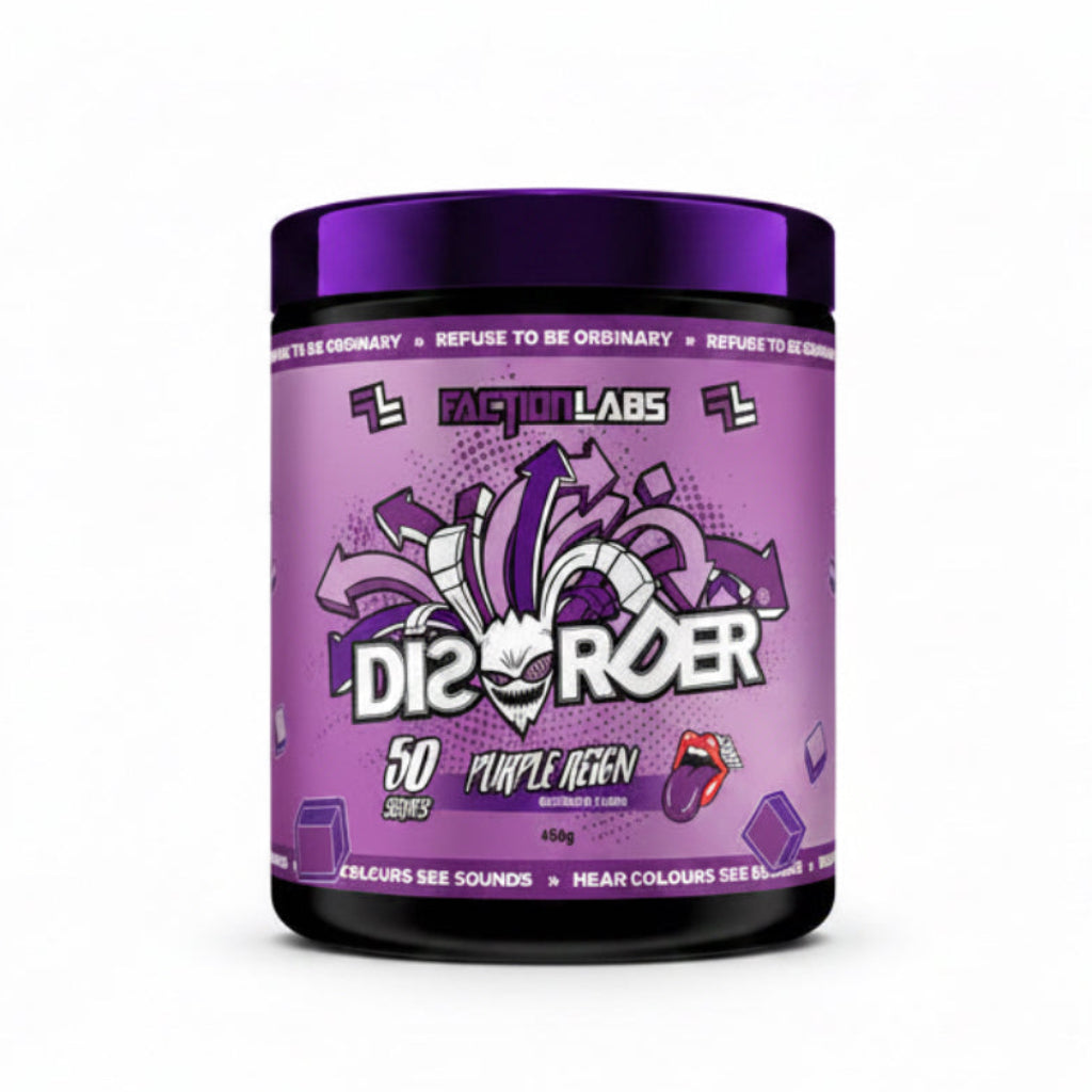 Disorder Faction Labs Pre-Workout - Purple Reign (Watermelon Flavour) (450g | 50 Serves)