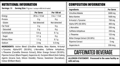 Disorder Faction Labs Pre-Workout - Blue Pearl (Candy Bomb Flavour) (450g | 50 Serves)
