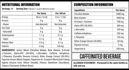 Disorder Faction Labs Pre-Workout - Green Haze (Passion Fruit Flavour) (450g | 50 Serves)