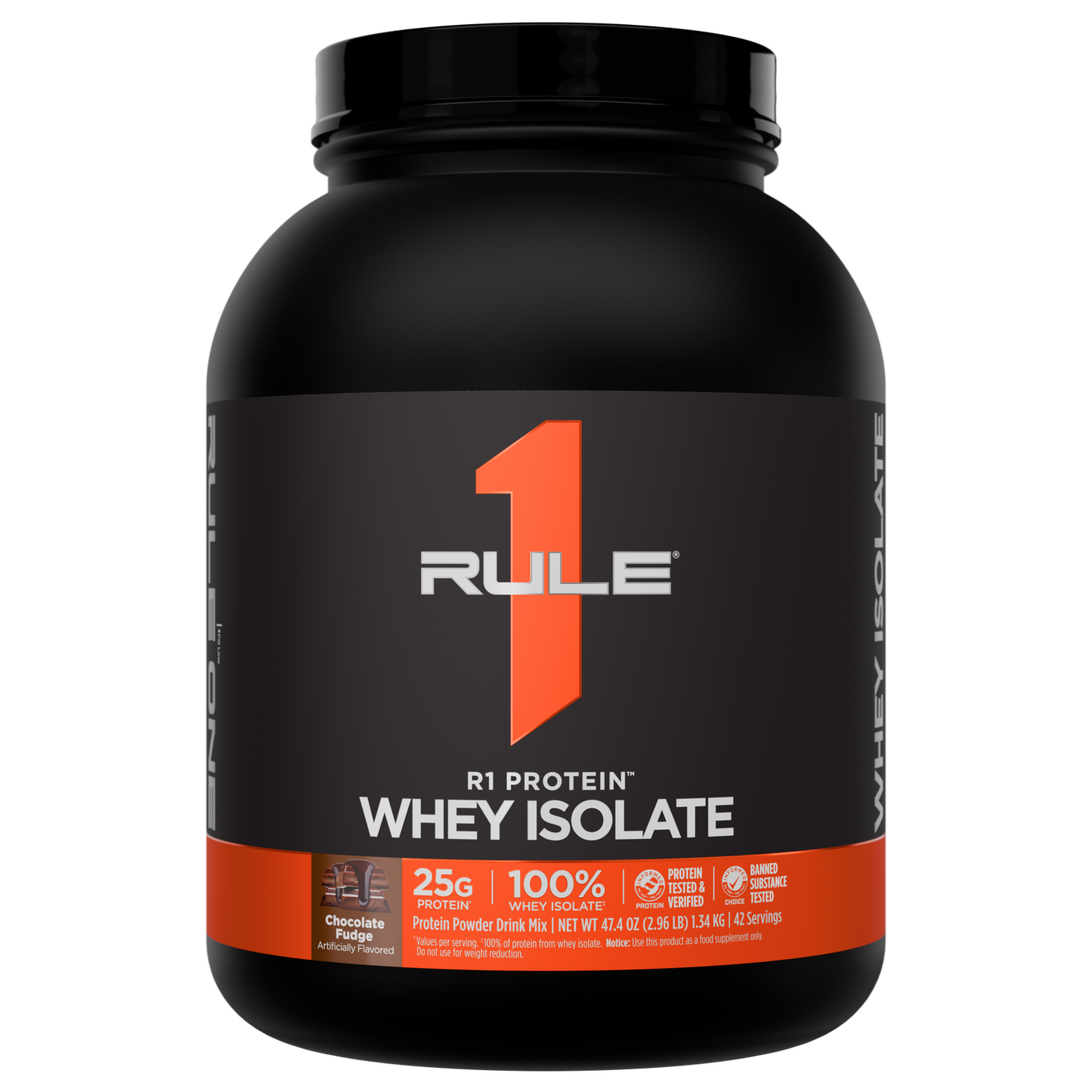 Rule 1 Whey Protein Isolate - Chocolate Fudge (3lb)