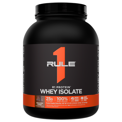 Rule 1 Whey Protein Isolate - Chocolate Fudge (3lb)