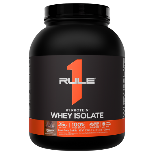 Rule 1 Whey Protein Isolate - Chocolate Fudge (3lb)