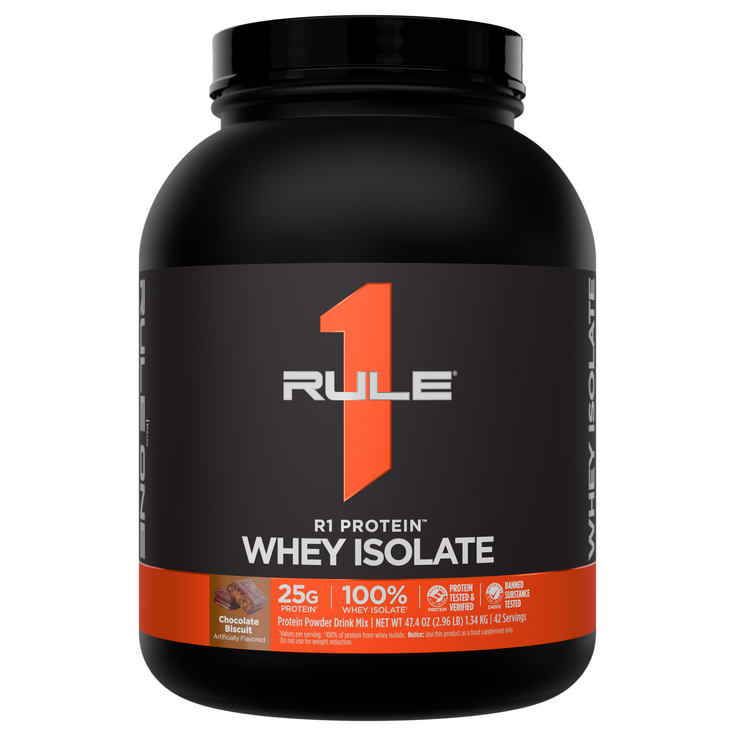 Rule 1 Whey Protein Isolate - Chocolate Biscuit (3lb)