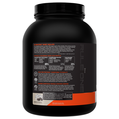 Rule 1 Whey Protein Isolate - Cookies & Creme (3lb)