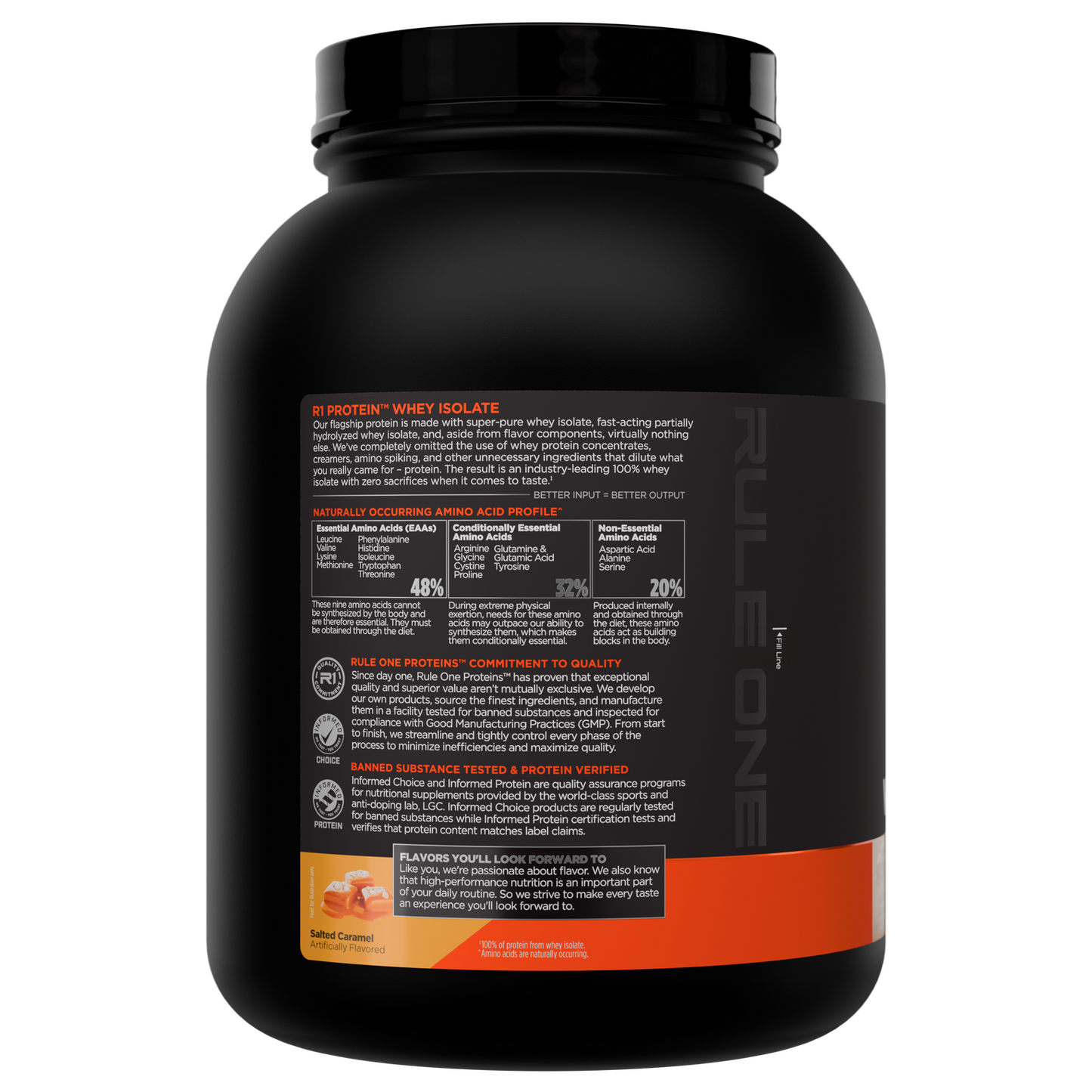 Rule 1 Whey Protein Isolate - Salted Caramel (3lb)