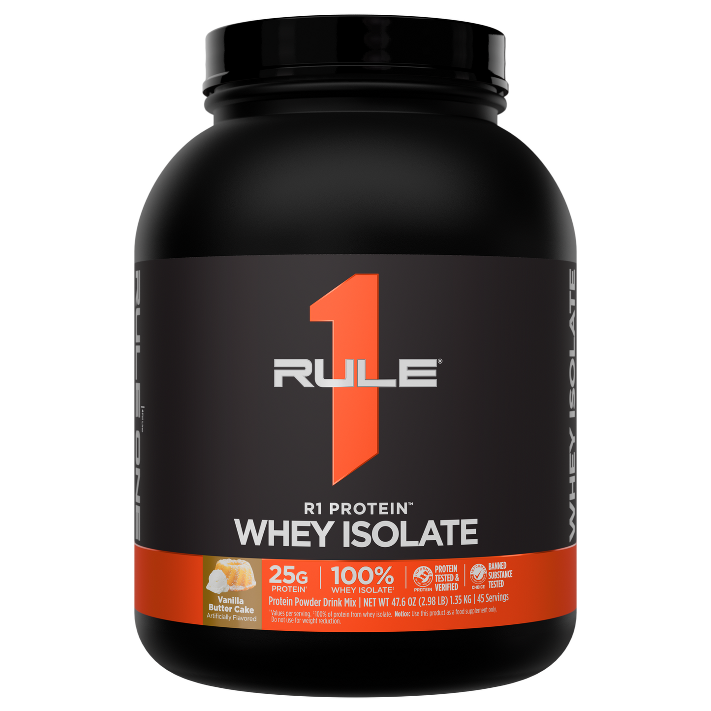Rule 1 Whey Protein Isolate - Vanilla Butter Cake (3lb)