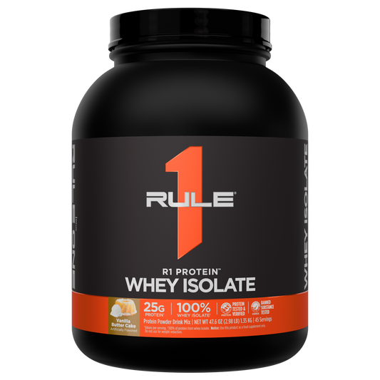 Rule 1 Whey Protein Isolate - Vanilla Butter Cake (3lb)