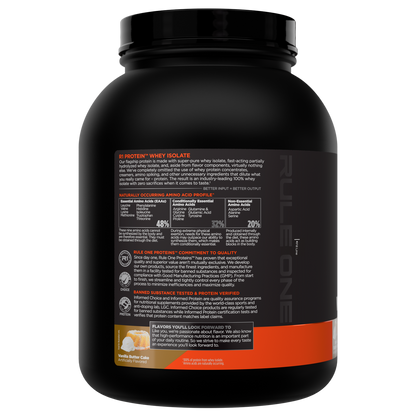 Rule 1 Whey Protein Isolate - Vanilla Butter Cake (3lb)