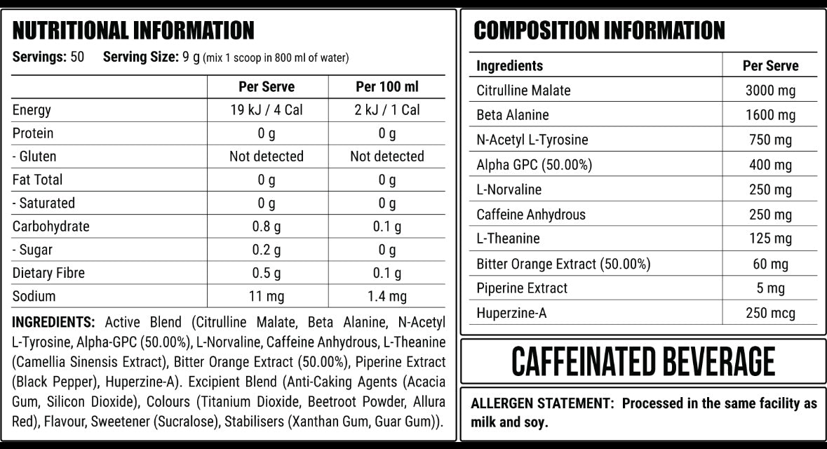 Disorder Faction Labs Pre-Workout - Pink Bits (Strawberries & Cream Flavour) (450g | 50 Serves)