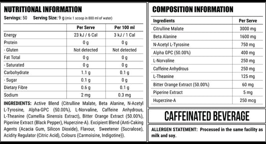 Disorder Faction Labs Pre-Workout - Purple Reign (Watermelon Flavour) (450g | 50 Serves)