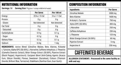 Disorder Faction Labs Pre-Workout - Rainbow Warrior (Bubblegum Ice Cream Flavour) (450g | 50 Serves)