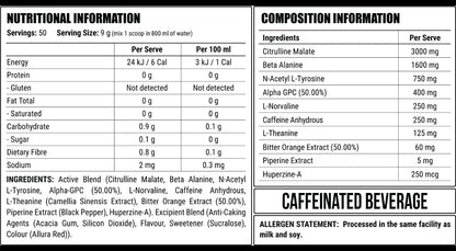 Disorder Faction Lab Pre-Workout - Red Russian (Raspberry Flavour) (450g | 50 Serves)